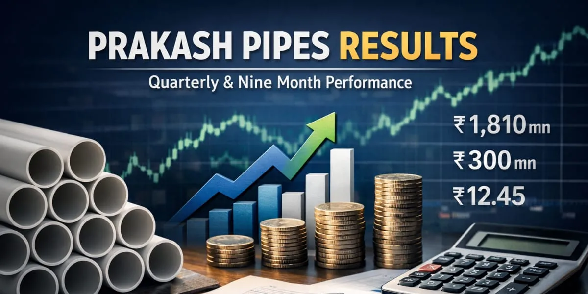 Prakash Pipes Reports Quarterly And Nine Month Results