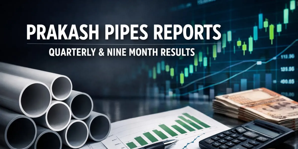 Prakash Pipes Reports Quarterly And Nine Month Results