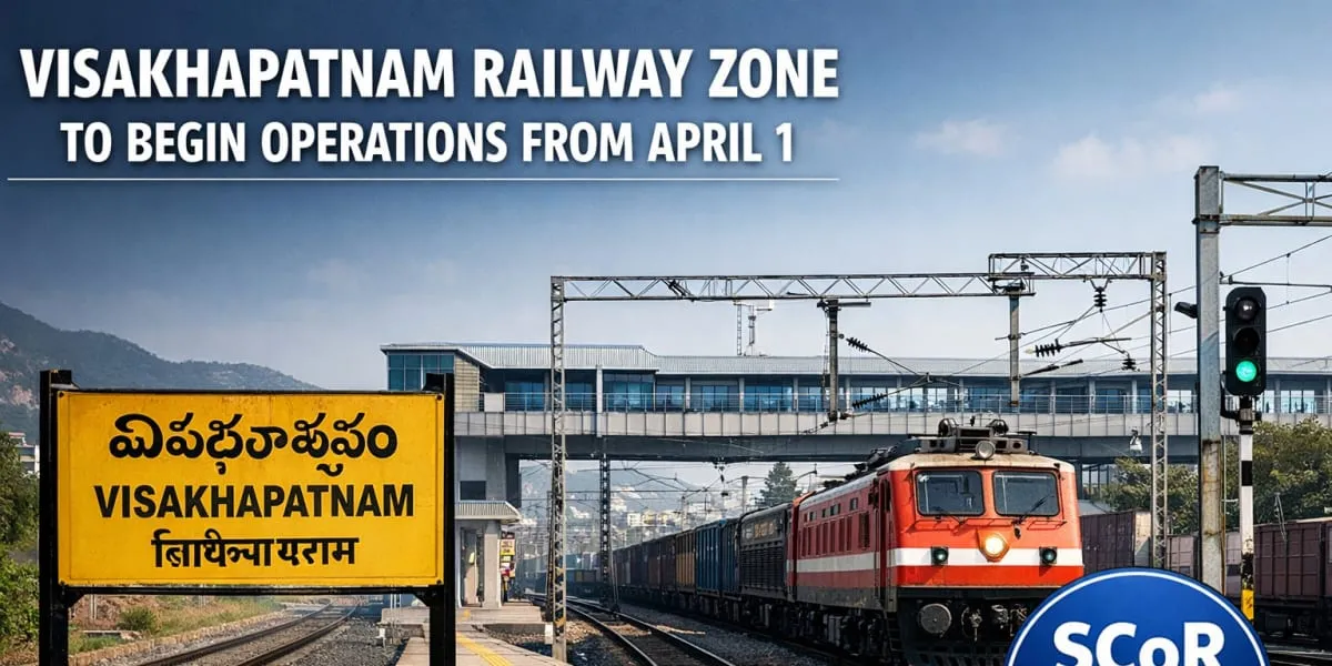 Visakhapatnam Railway Zone to Begin Operations from April One