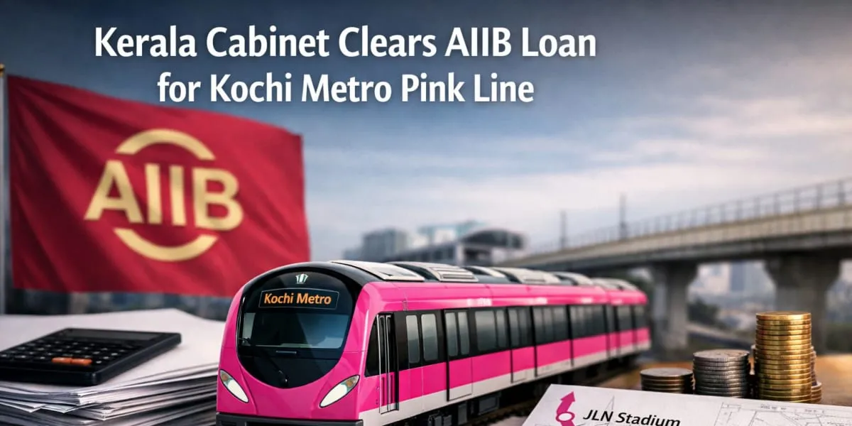 Kerala Cabinet Clears AIIB Loan For Kochi Metro Pink Line