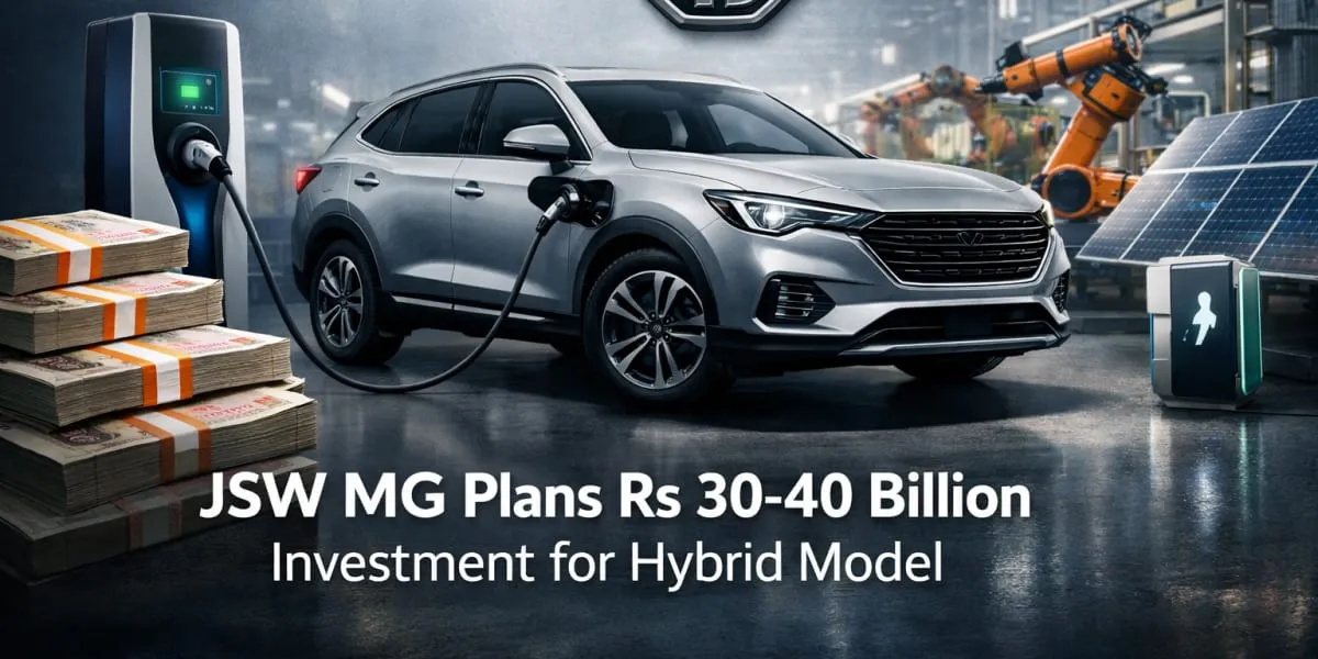 JSW MG Plans Rs 30 to 40 Billion (bn) Investment for Hybrid Model