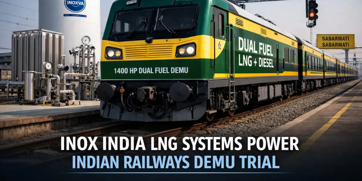 INOX India LNG Systems Power Indian Railways DEMU Trial