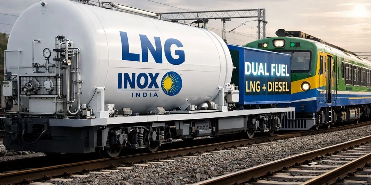 INOX India Supplies LNG Systems for Indian Railways DEMU Trial