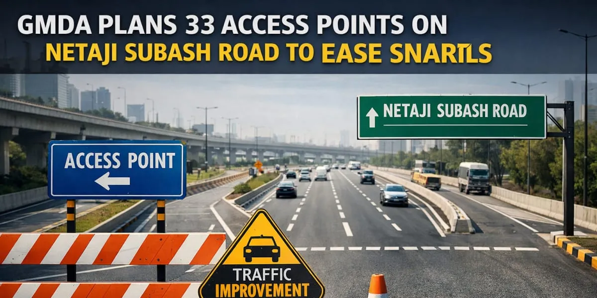 GMDA Plans 33 Access Points on Netaji Subash Road to Ease Snarls