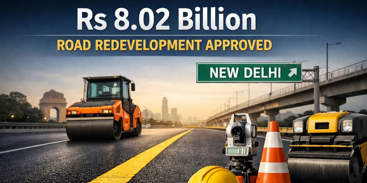 Delhi Approves Rs Eight Point Zero Two Billion Road Redevelopment