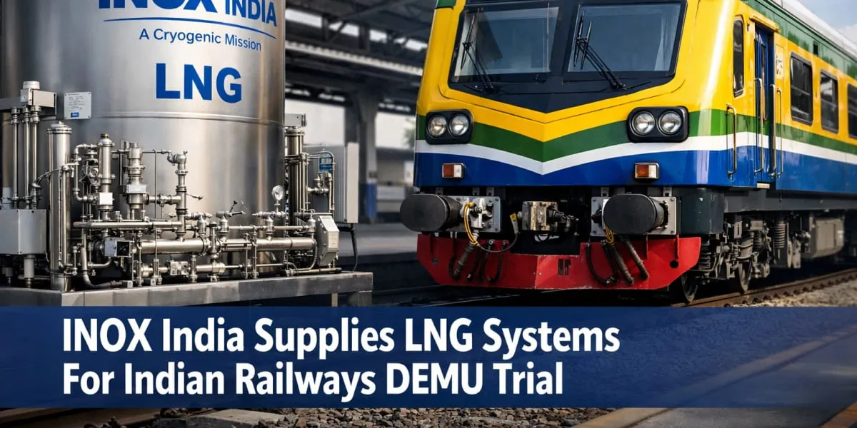 INOX India Supplies LNG Systems For Indian Railways DEMU Trial