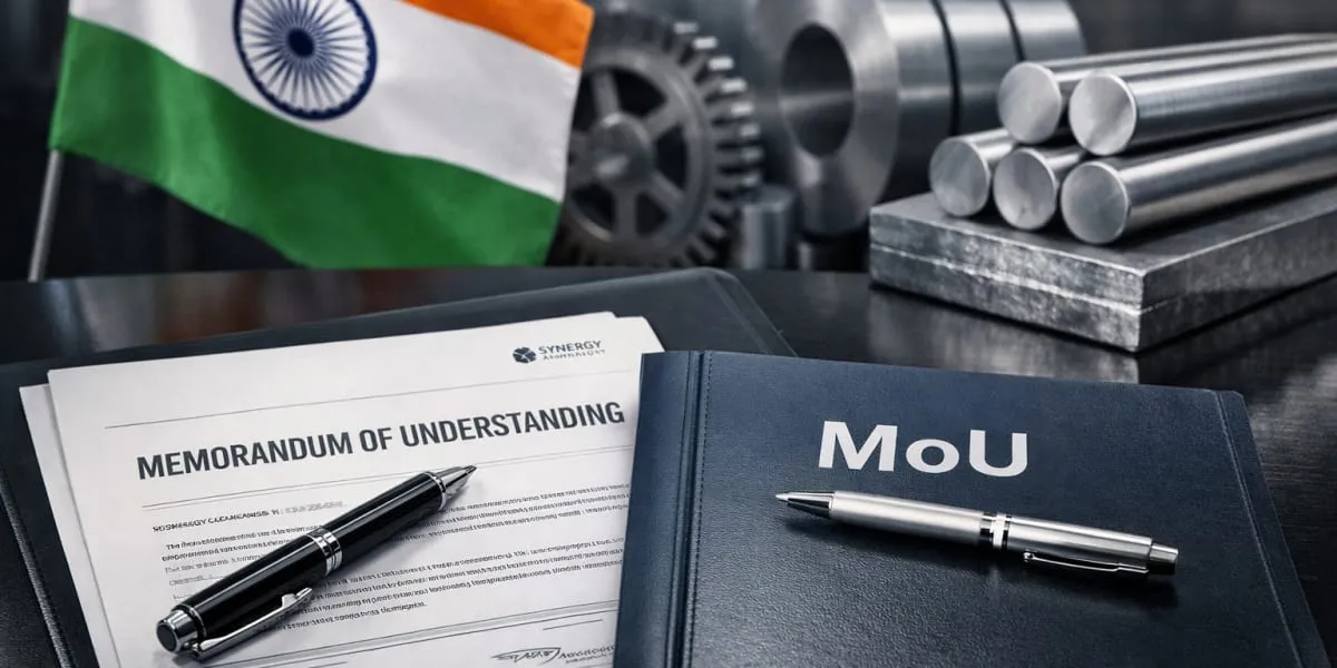 Synergy Advanced Metals Signs MoU With Ministry Of Steel