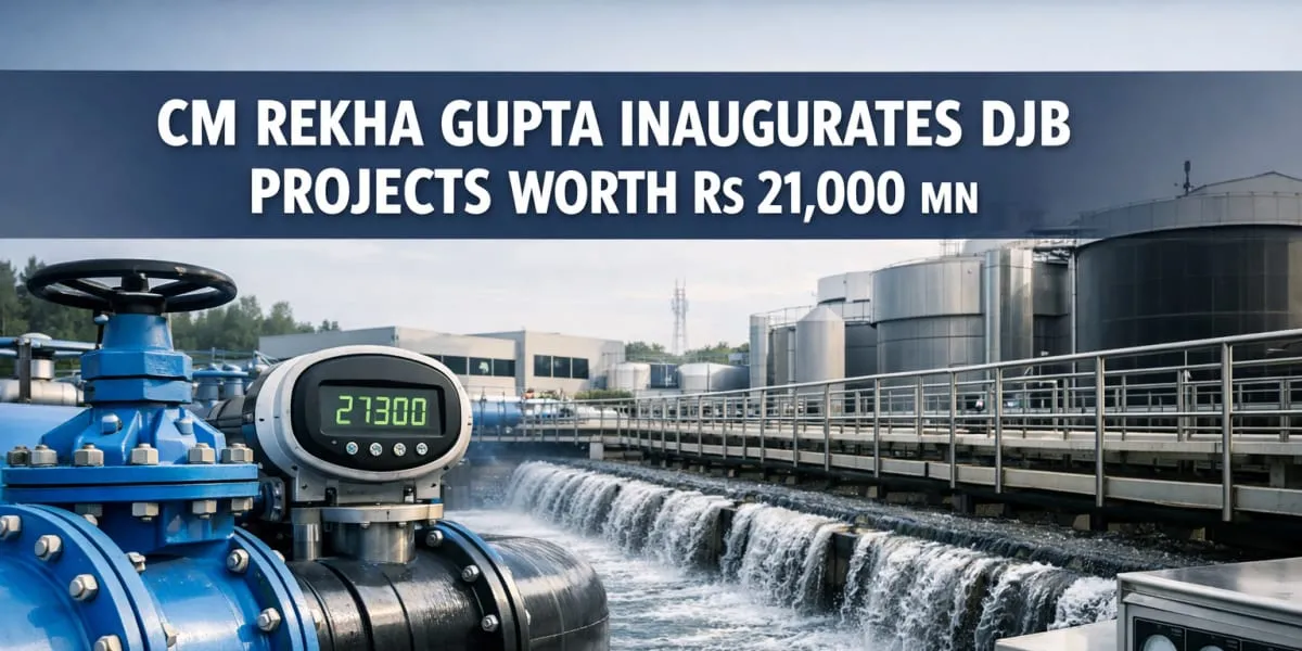 CM Rekha Gupta Inaugurates DJB Projects Worth Rs 21,000 mn