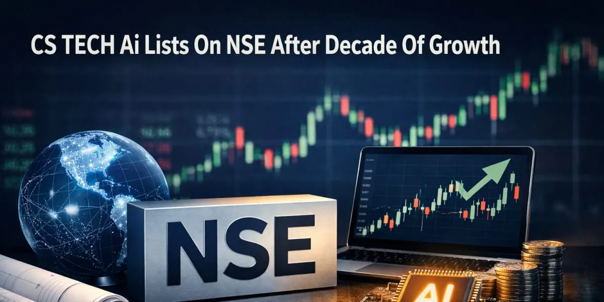 CS TECH Ai Lists On NSE After Decade Of Growth