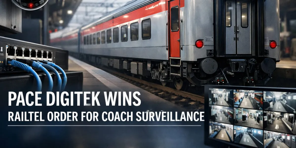 Pace Digitek Wins RailTel Order For Coach Surveillance