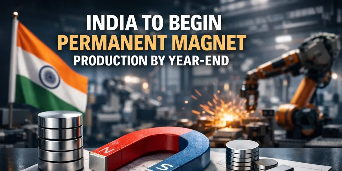 India To Begin Permanent Magnet Production By Year-End