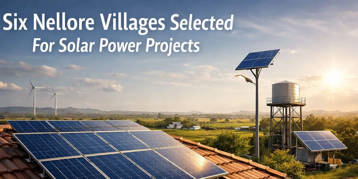 Six Nellore Villages Selected For Solar Power Projects