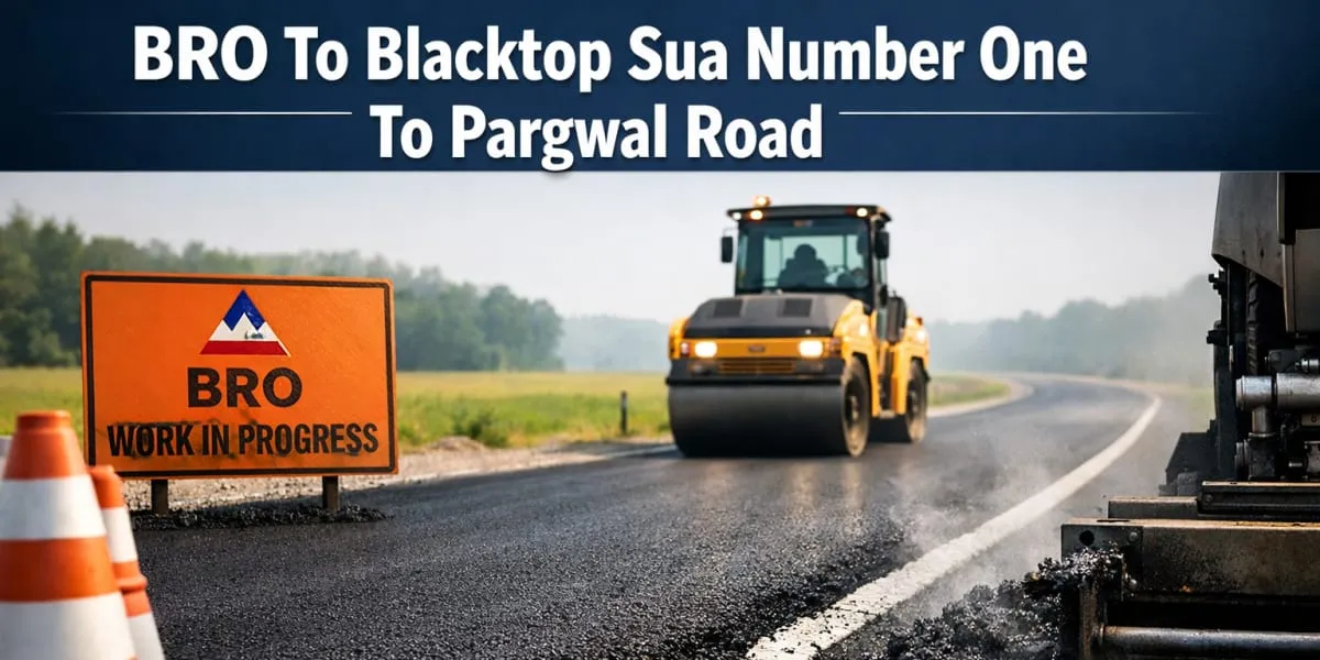 BRO To Blacktop Sua Number One To Pargwal Road