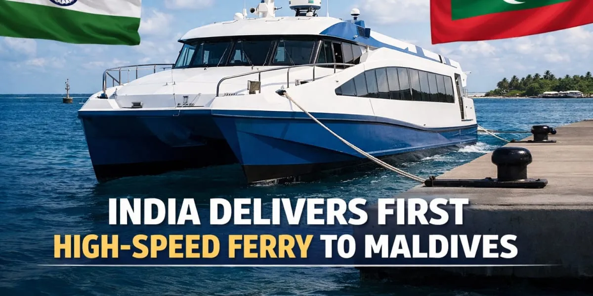 India Delivers First High-Speed Ferry To Maldives