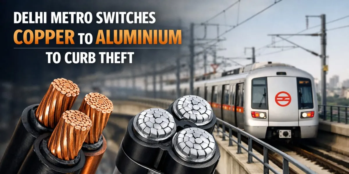 Delhi Metro Switches Copper To Aluminium To Curb Theft