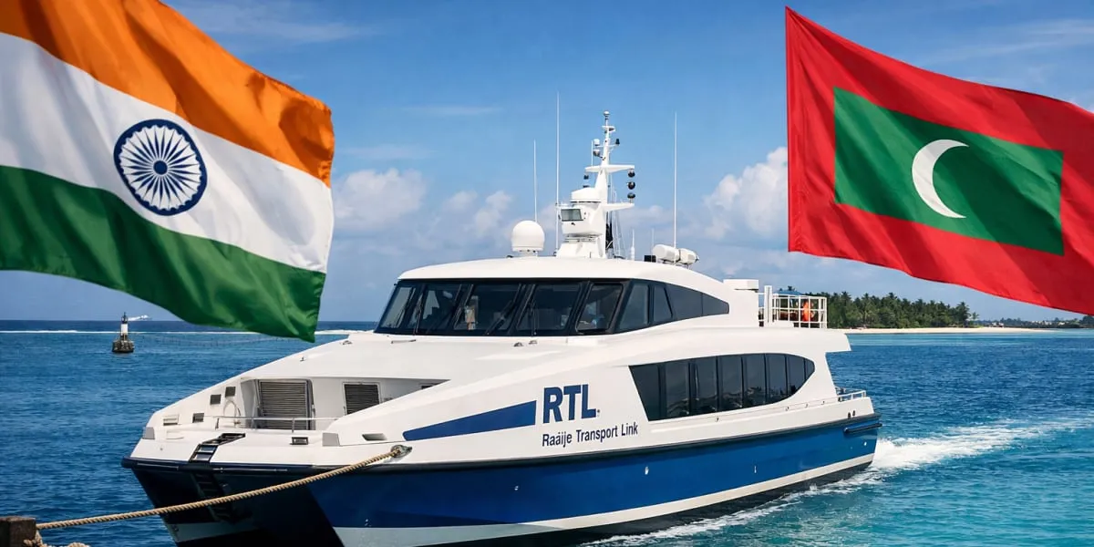 India Delivers First High-Speed Ferry To Maldives