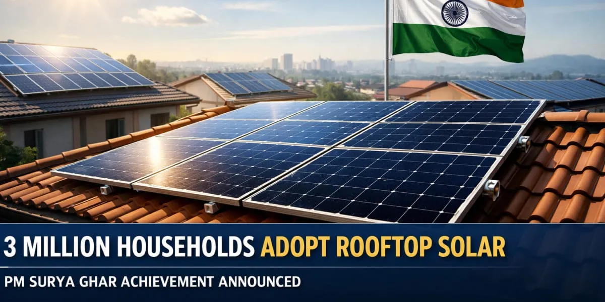 Prime Minister Lauds Three Million Households Adopting Rooftop Solar