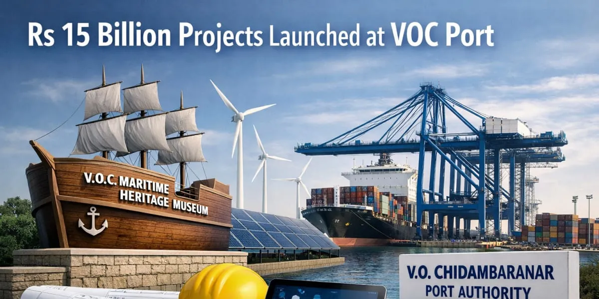 Union Minister Launches Rs 15 bn Projects at VOC Port