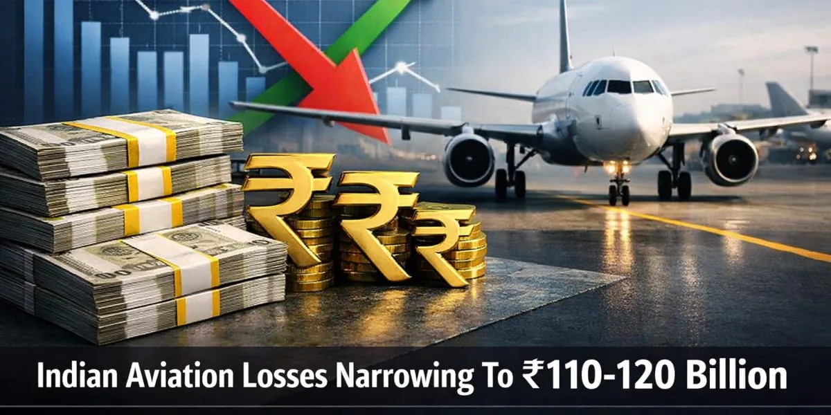 ICRA Sees Indian Aviation Losses Narrowing To Rs 110-120 Billion