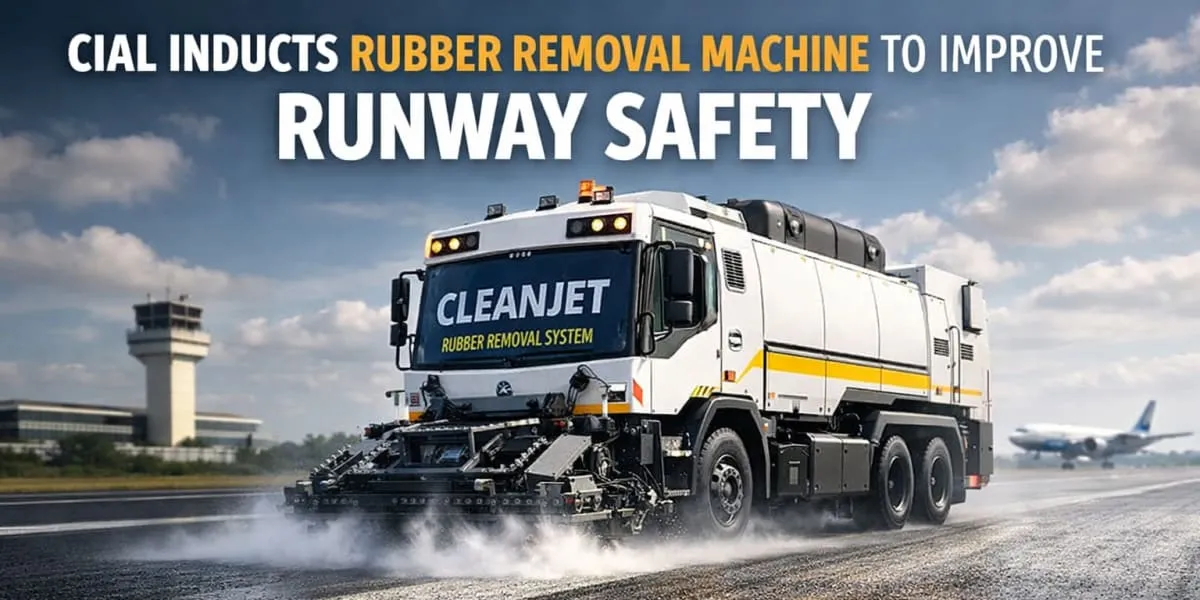 CIAL Inducts Rubber Removal Machine To Improve Runway Safety