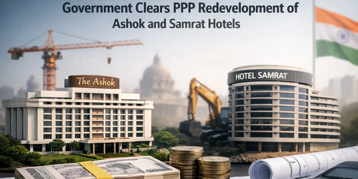 Government Clears PPP Redevelopment Of Ashok And Samrat Hotels