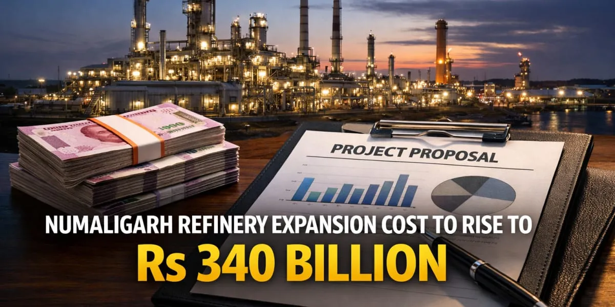 Numaligarh Refinery Expansion Cost to Rise to Rs 340 Billion