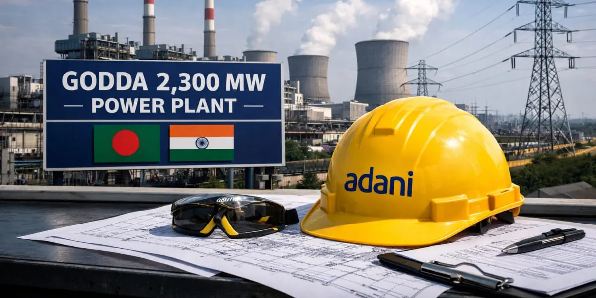 Gautam Adani Inspects Godda 2,300 MW Plant