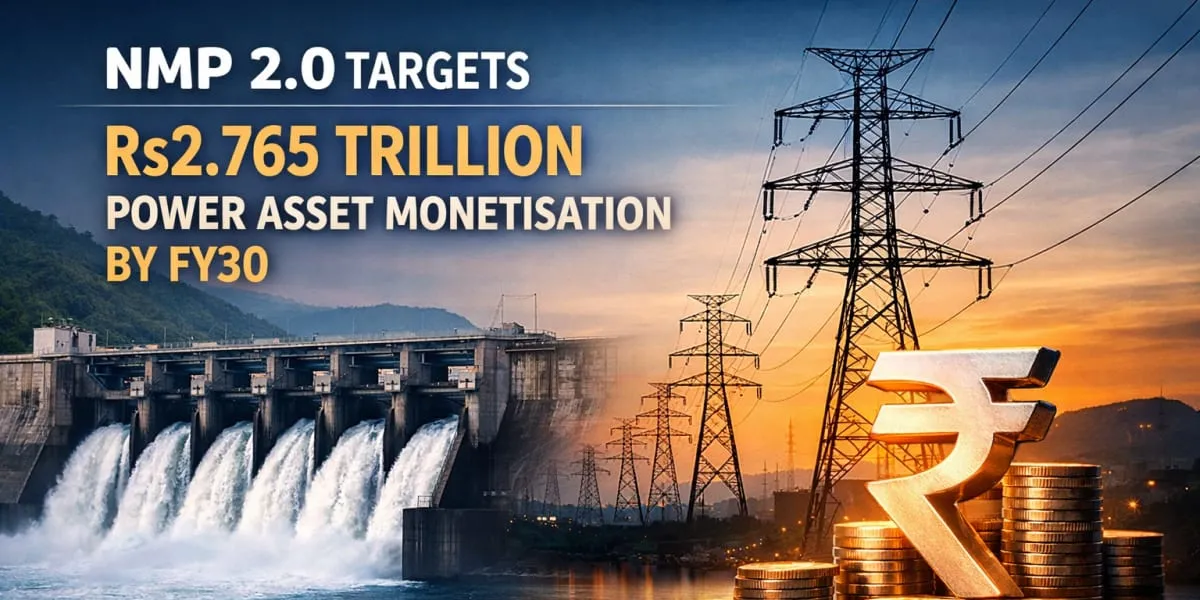 NMP 2.0 Targets Rs2.765 Trillion (tn) Power Asset Monetisation By FY30