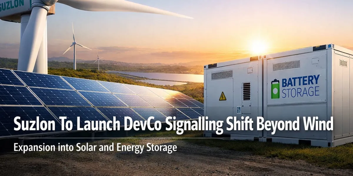 Suzlon To Launch DevCo Signalling Shift Beyond Wind