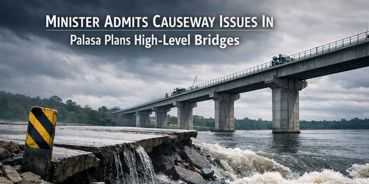 Minister Admits Causeway Issues In Palasa Plans High-Level Bridges