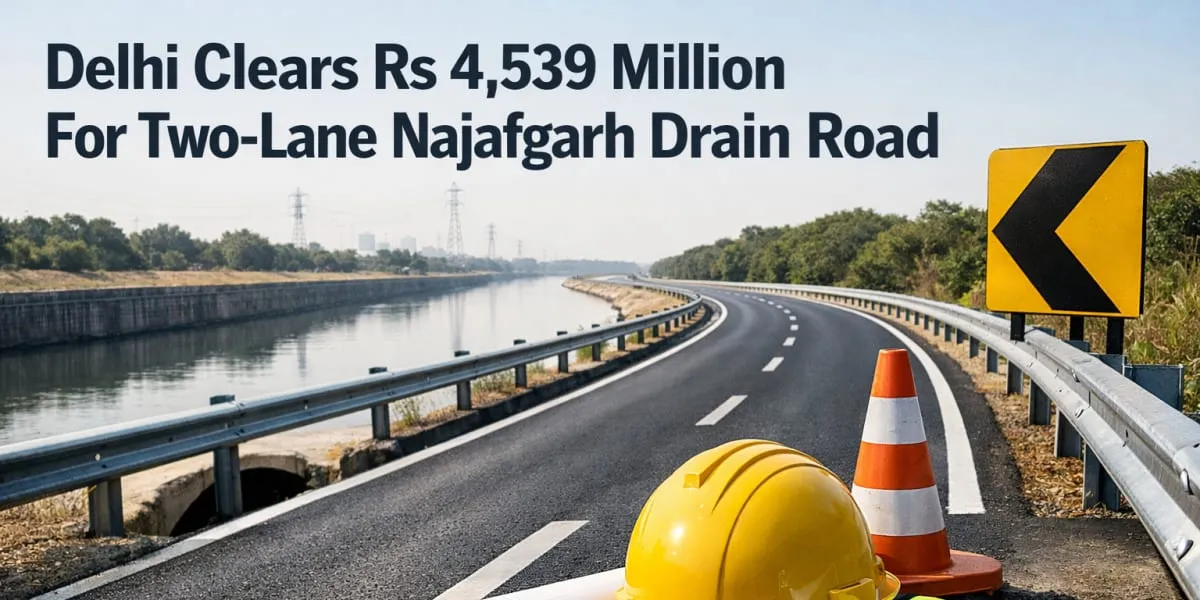 Delhi Clears Rs 4,539 Million For Two-Lane Najafgarh Drain Road