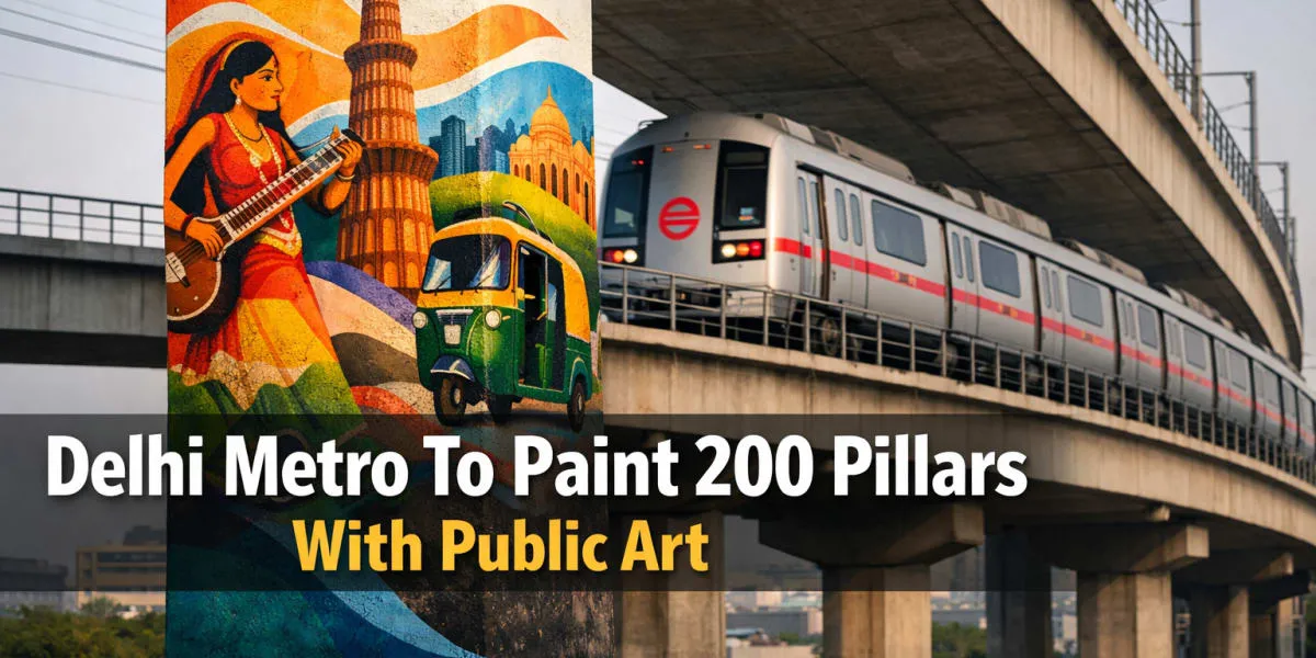 Delhi Metro To Paint 200 Pillars With Public Art