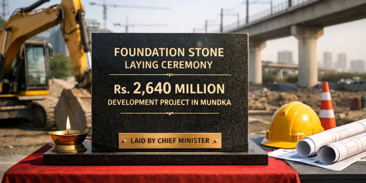 CM Lays Stone For Rs 2,640 Million Works In Mundka