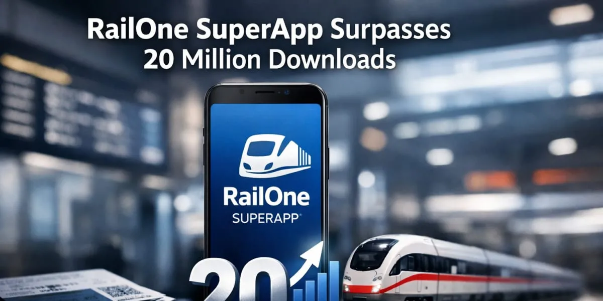 RailOne SuperApp Surpasses 20 Million Downloads