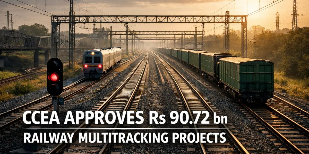 CCEA Approves Rs 90.72 bn Railway Multitracking Projects