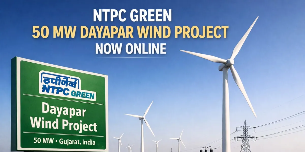 NTPC Green Brings 50 MW Dayapar Wind Project Online