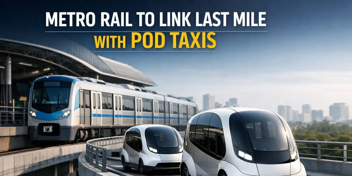 Metro Rail To Link Last Mile With Pod Taxis