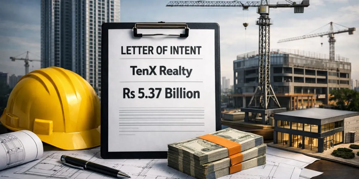 Capacit'e Infraprojects Secures Rs 5.37 bn LOI From TenX Realty