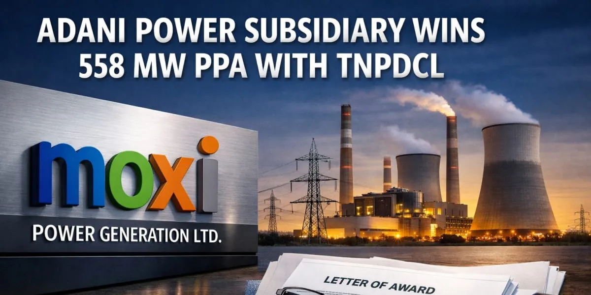 Adani Power Subsidiary Wins 558 MW PPA With TNPDCL
