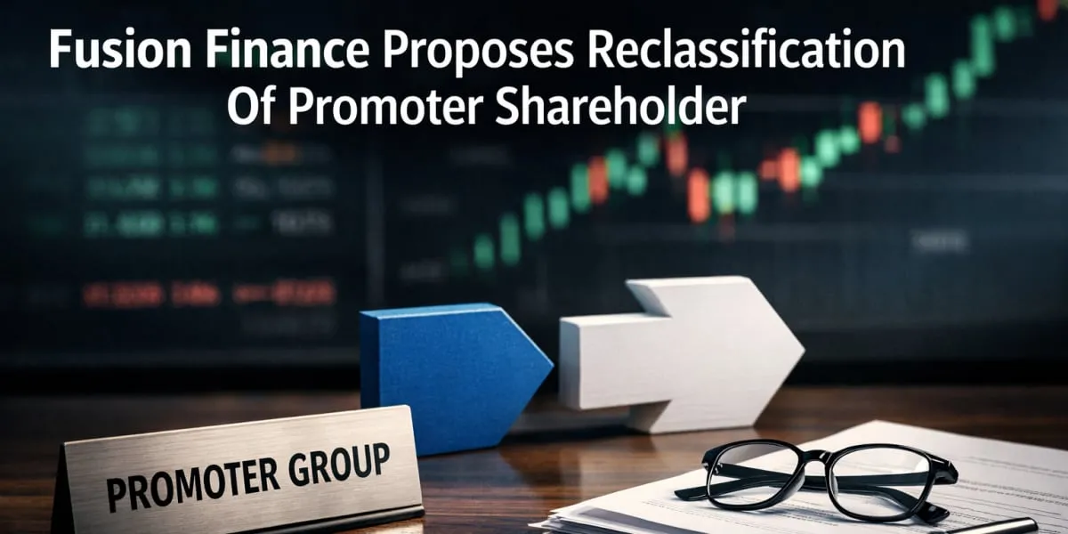 Fusion Finance Proposes Reclassification Of Promoter Shareholder