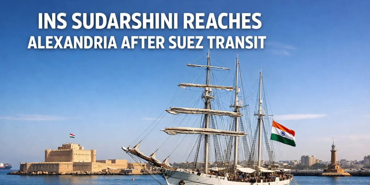 INS Sudarshini Reaches Alexandria After Suez Transit