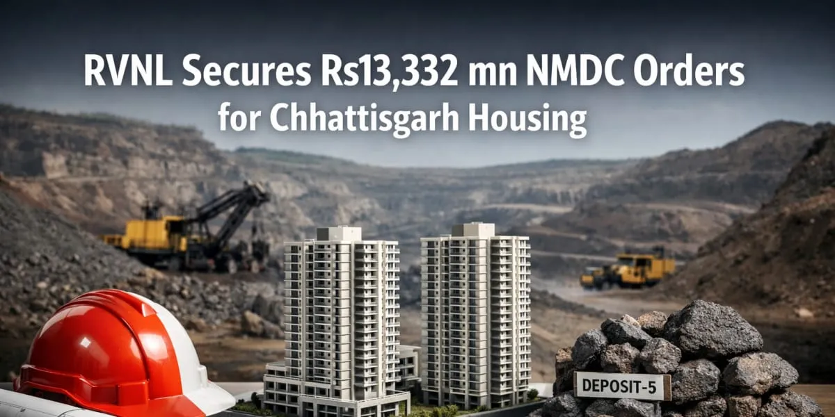 RVNL Secures Rs13,332 mn NMDC Orders for Chhattisgarh Housing