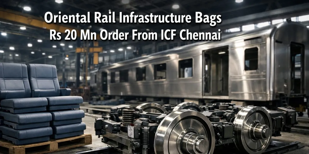 Oriental Rail Infrastructure Bags Rs 20 mn Order From ICF Chennai