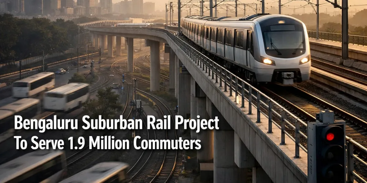 Bengaluru Suburban Rail Project To Serve 1.9 Million Commuters