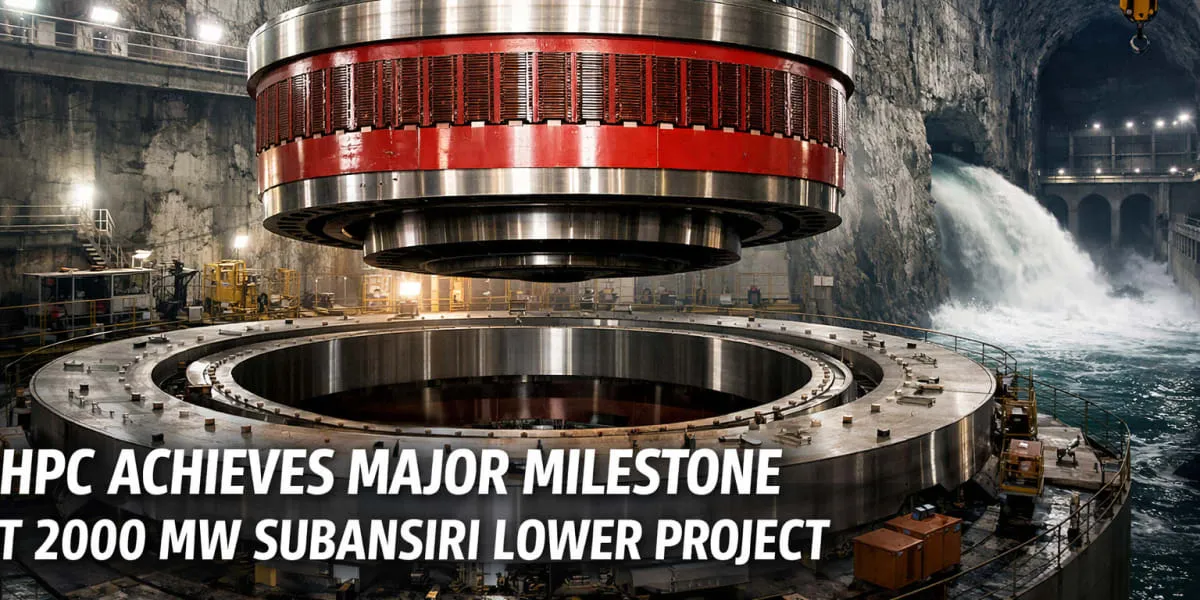 NHPC Achieves Major Milestone at 2000 MW Subansiri Lower Project