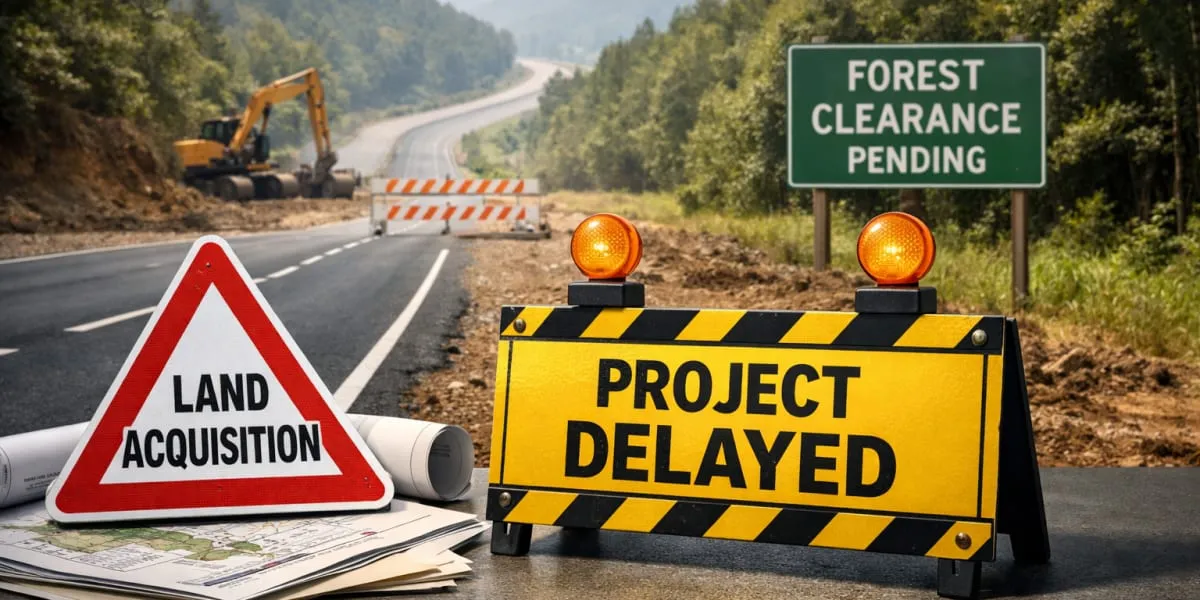 Land Acquisition And Forest Clearance Stall NH 169 Widening