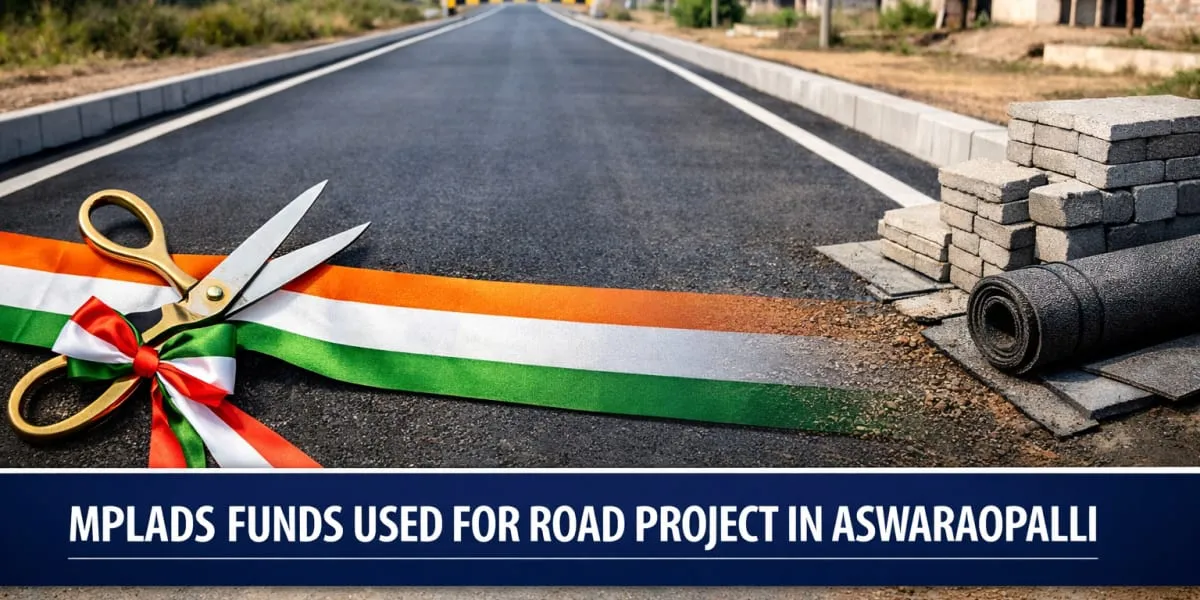 MPLADS Funds Used For Road Project In Aswaraopalli