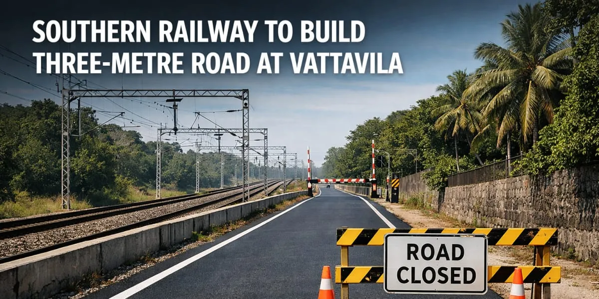 Southern Railway To Build Three-Metre Road At Vattavila