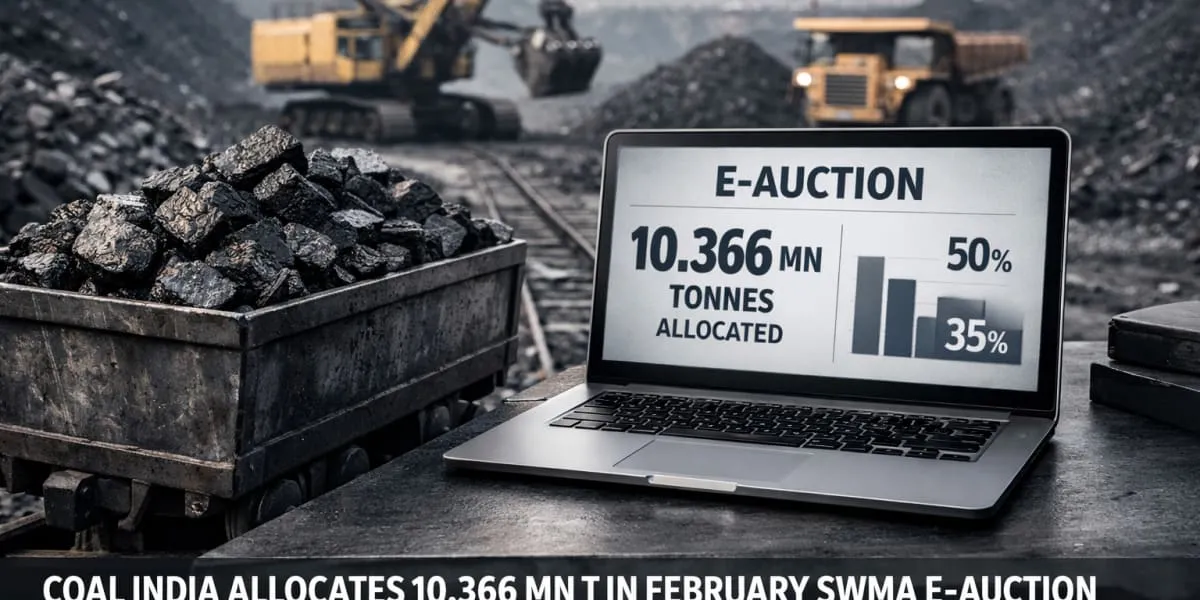 Coal India Allocates 10.366 mn t In February SWMA E-Auction
