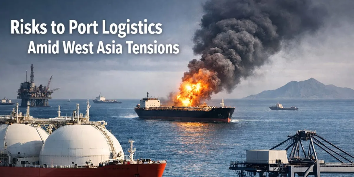 JM Financial Flags Risks For Port Logistics Amid West Asia Tensions